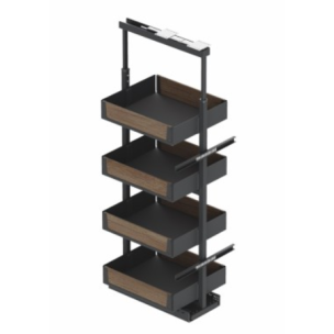 Unique Wood Gizli Raylı Frenli Kiler 5 sepet