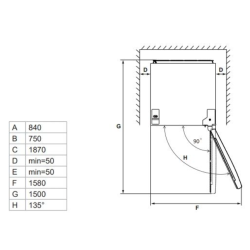 Hafele ORION Solo Buzdolabı 84cm Inox