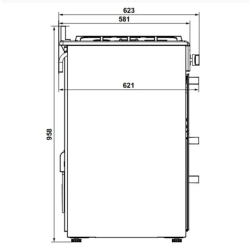 Hafele SIRIUS Kuzineli Fırın 100 cm Krem