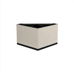 Hafele Aida Üçgen Mobilya Ayağı 80x50mm, Mat Paslanmaz Çelik Renk