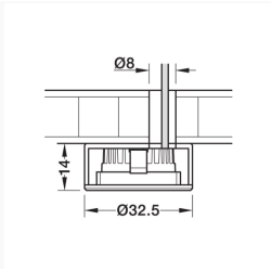 Hafele Led2090 Yüzeye Montaj Kapağı, Gümüş Renk