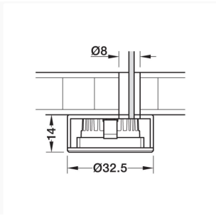Hafele Led2090 Yüzeye Montaj Kapağı, Gümüş Renk