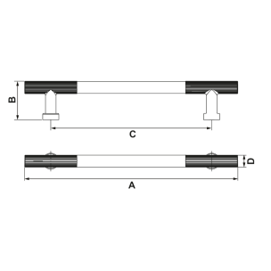 Mobilya kulpu, TRONA, Zamak/Alüminyum Mat Siyah