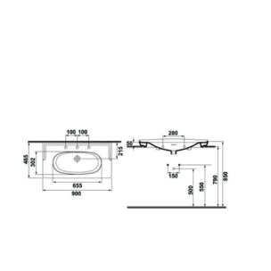 Banyo Lavabosu, HAFELE EMPRESS 90-3