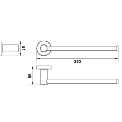 Hafele Kağıt Havluluk Ozo Duvara Monte Parlak Krom Renk