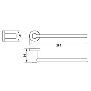 Hafele Kağıt Havluluk Ozo Duvara Monte Mat Siyah Renk