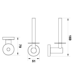 Hafele Tuvalet Kağıtlığı Ozo Yedek Duvara Monte Mat Siyah Renk