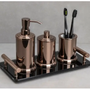 System Banyo System Tezgah Üstü Diş Fırçalık Rose Renk (BA2000 007 RS)