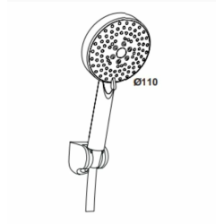 Hafele Askılı Duş Sistemi Boda 5 Fonksiyonlu Parlak Krom