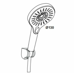 Hafele Askılı El Duşu Seti Panda 3 Fonksiyonlu Mat Siyah