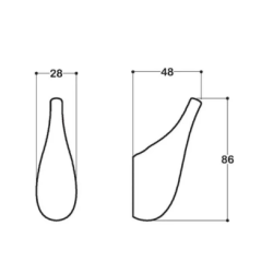 System 2015 Portmanto Askılığı Krom 28MM (AS2015 0028 Cr)