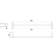 Hafele Uzun Havluluk Norm Duvara Monte 450mm Parlak Krom Renk