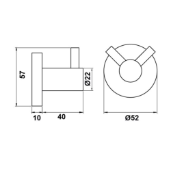 Hafele Banyo Askısı Abstract İkili Parlak Krom Renk