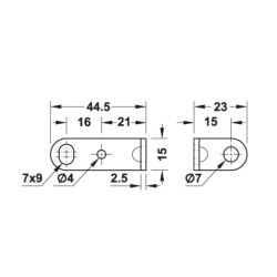 Hafele Köşebent 3 Vida Delikli Çelik Galvaniz