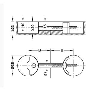 Hafele Drıll Tezgah Bağlantı Elemanı Ø35 165Mm