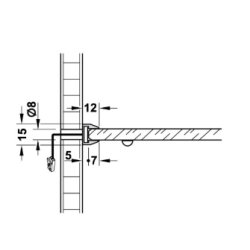 Hafele LED2007 563mm Mavi Renk